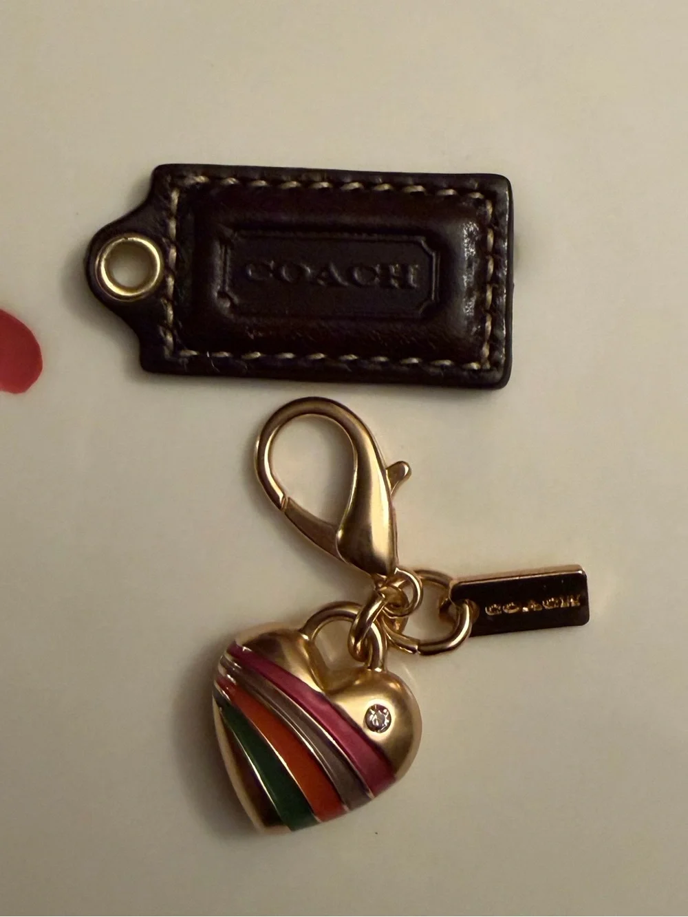 Coach Heart Charm Euc (bundle)